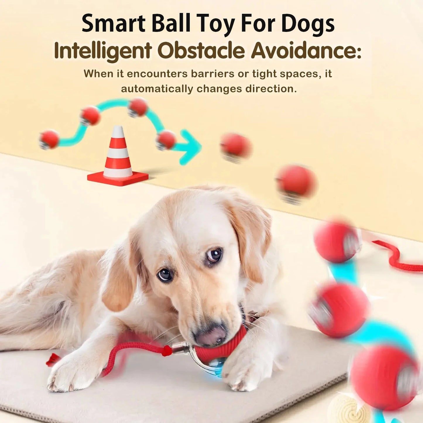 Smart Rolling Dog Ball – Rechargeable Interactive Motion Toy