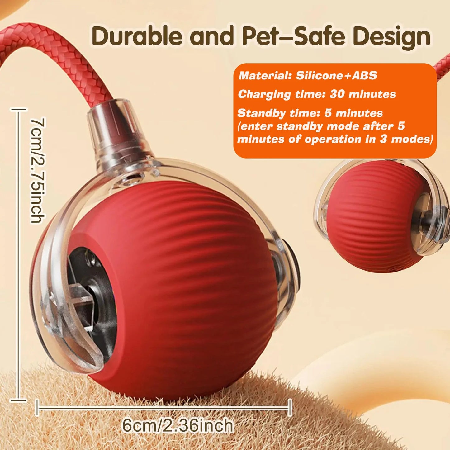 Smart Rolling Dog Ball – Rechargeable Interactive Motion Toy
